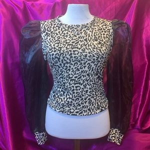 Top show size 1 European (small to medium cnd) stretchy material, sheer …